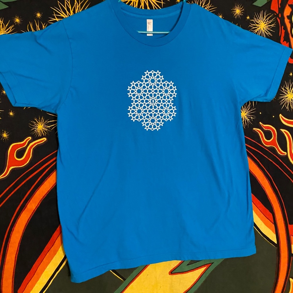 Blue  large American apparel shirt sacred geometry